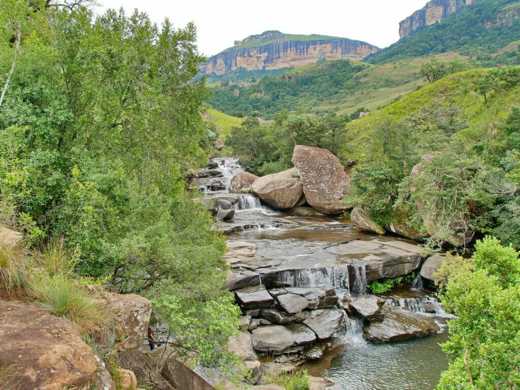 Wanderung zu den Tiger Falls, Drakensberge